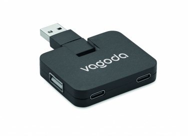 Logo trade mainoslahjat tuotekuva: 4-porttinen USB-keskitin